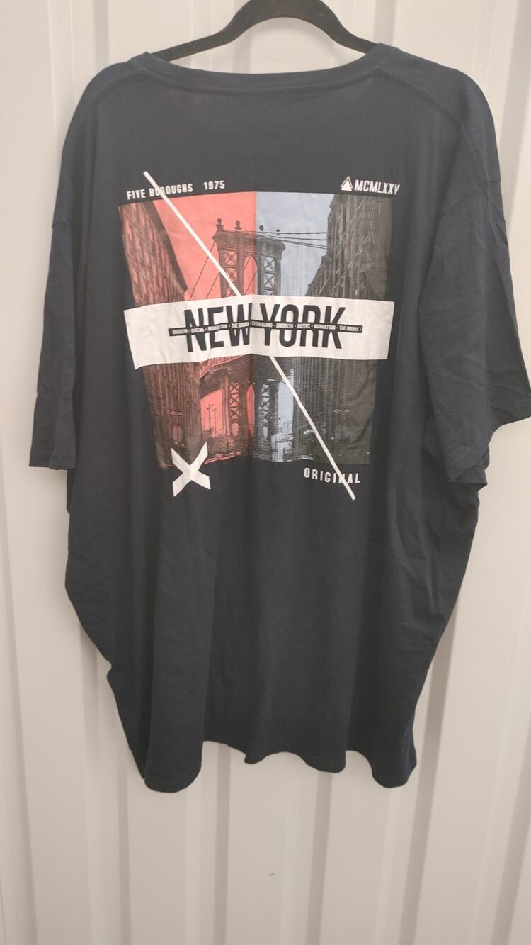 Johnny Bigg T-Shirt Mens New York MCMLXXV Navy Blue US 5XL NWT